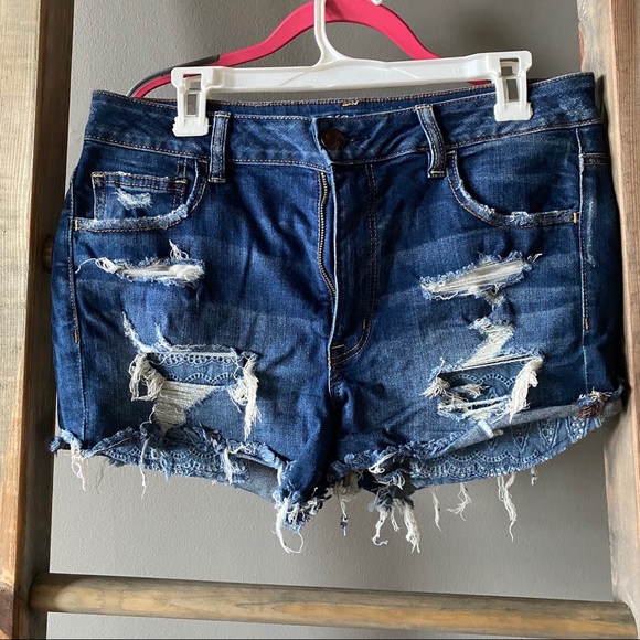 American Eagle Outfitters Pants - American Eagle Hi-Rise Shortie Jean Shorts